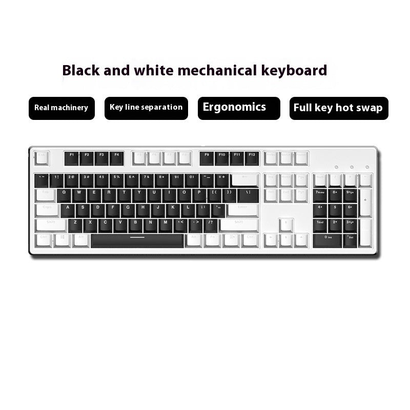 Two-Color Wired Mechanical Keyboard (Hot-Swappable)