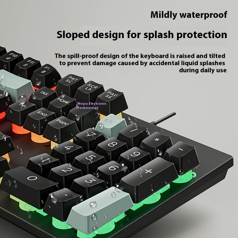 Wired Keyboard Mechanical Feeling Mouse Suit