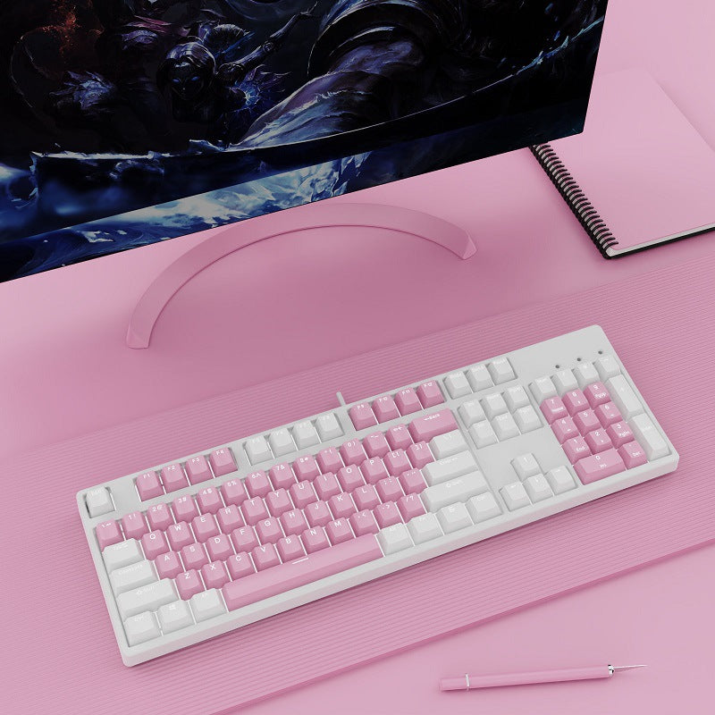 Two-Color Wired Mechanical Keyboard (Hot-Swappable)