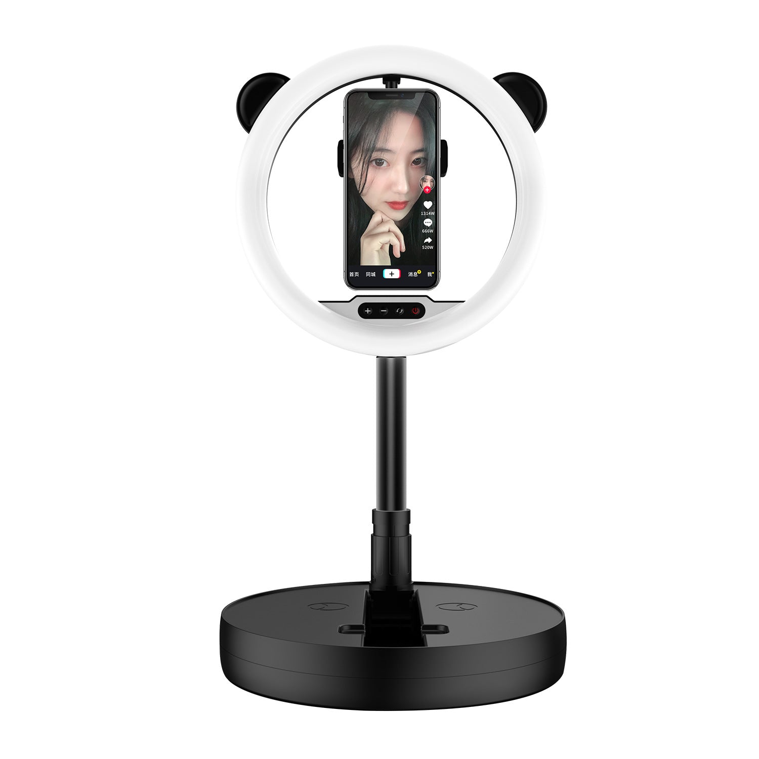 Foldable LED Ring Light for Mobile Live Streaming