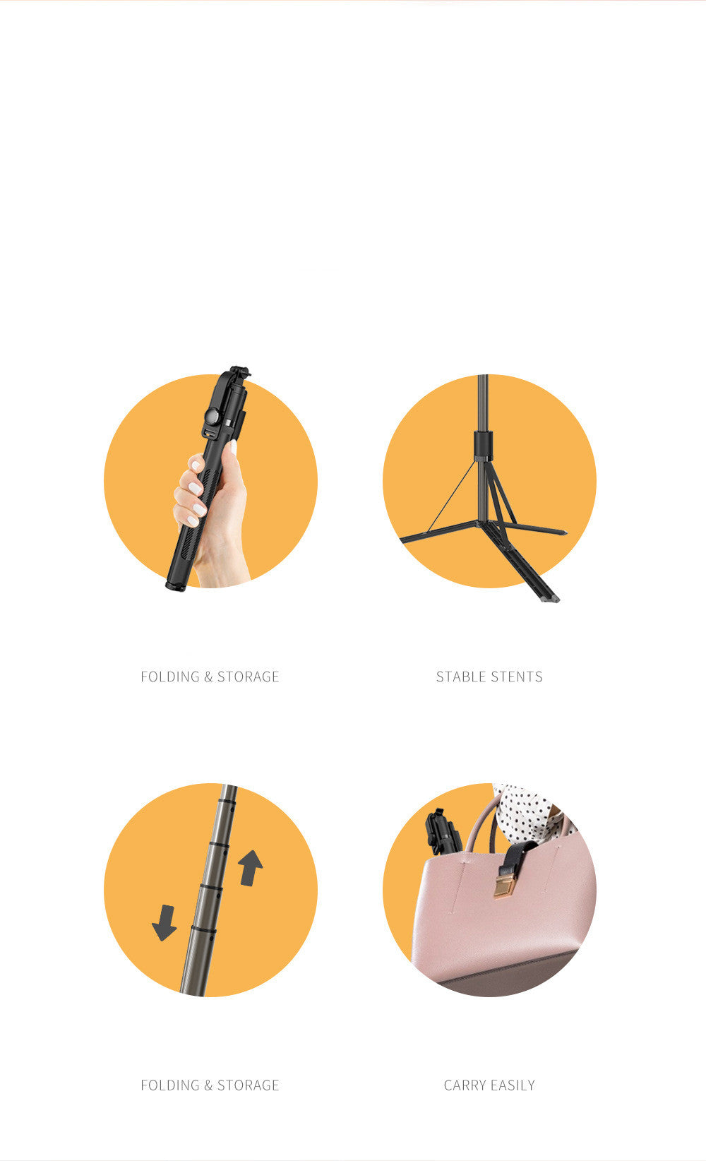 Foldable Multifunctional Mobile Live Tripod