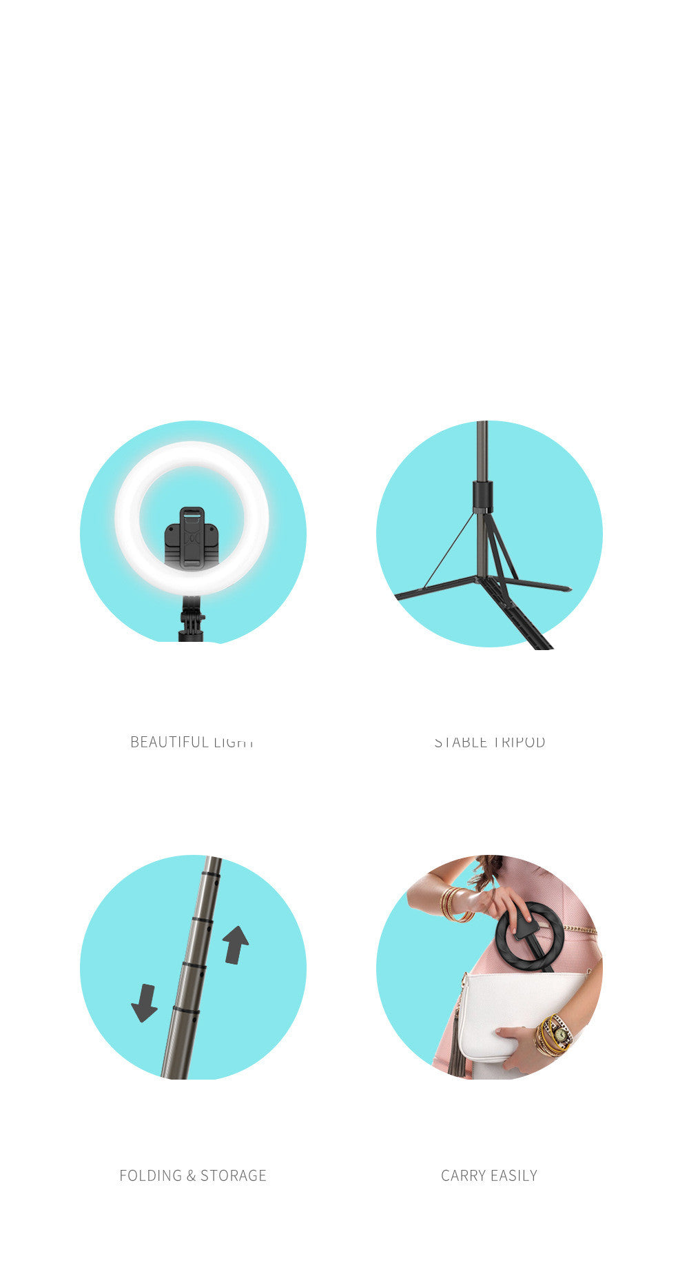 Foldable Multifunctional Mobile Live Tripod