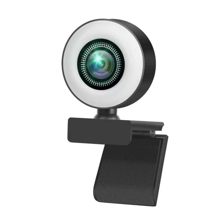 HD USB Webcam with Fill Light for Streaming