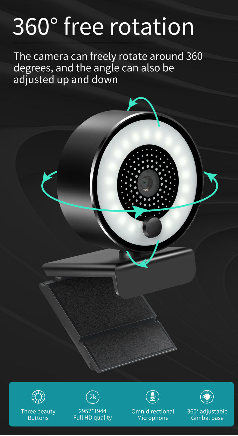 2K HD Auto-Focus USB Live Webcam