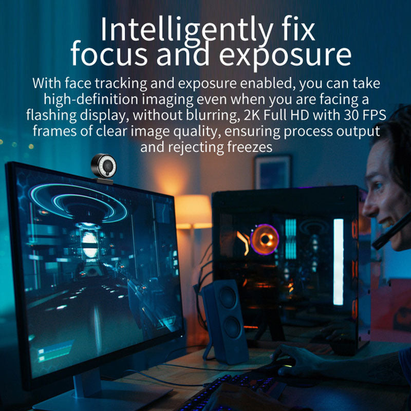 2K HD Auto-Focus USB Live Webcam