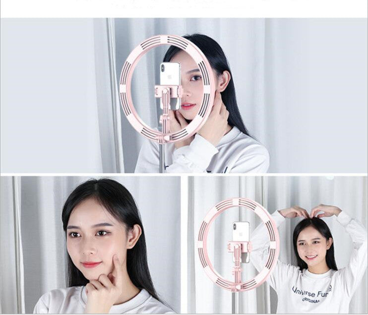 Apple-Compatible 10" LED Selfie Ring Light with Tripod