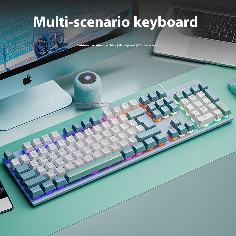 Wired Keyboard Mechanical Feeling Mouse Suit