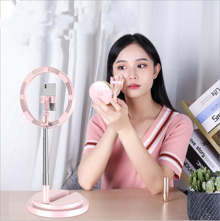 Apple-Compatible 10" LED Selfie Ring Light with Tripod