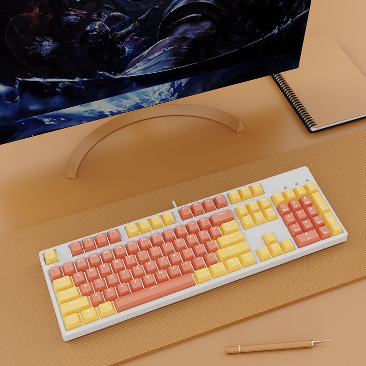 Two-Color Wired Mechanical Keyboard (Hot-Swappable)