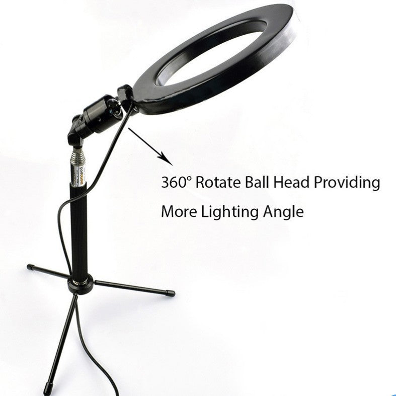 Apple-Compatible LED Fill Light with Tripod