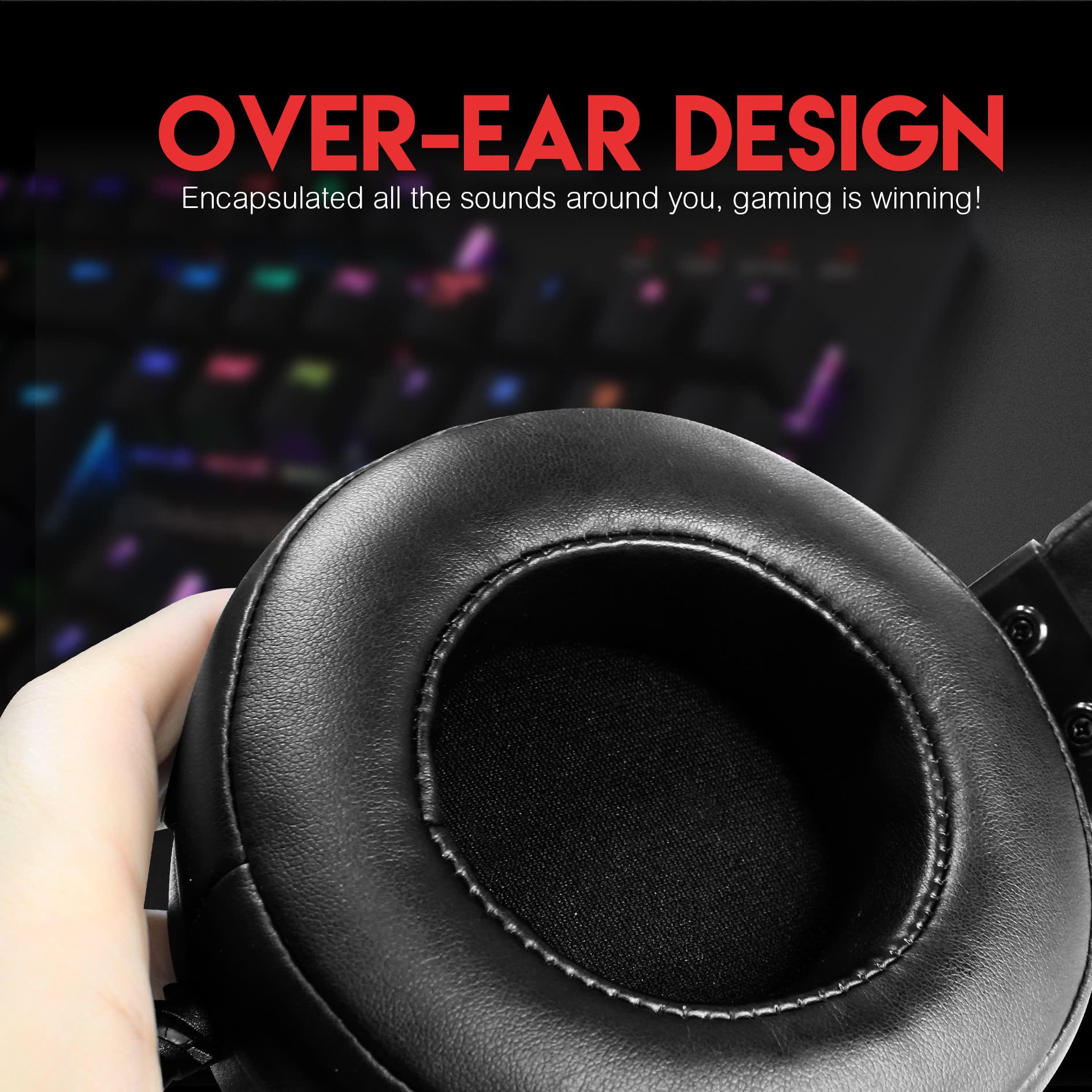 Wired Gaming Headset with LED & Mic