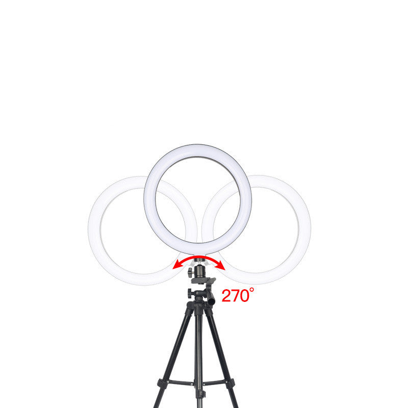 Apple-Compatible LED Ring Light with Tripod