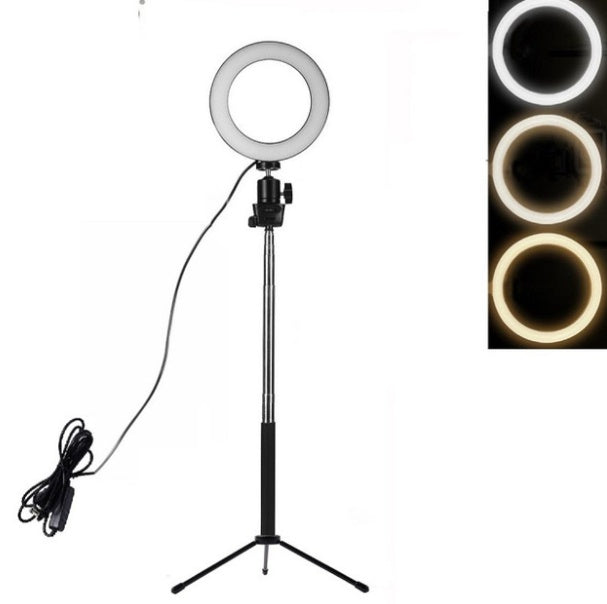 Apple-Compatible LED Fill Light with Tripod