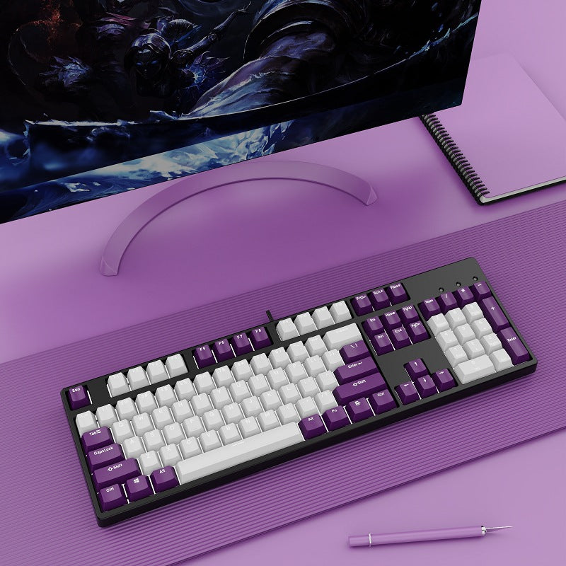 Two-Color Wired Mechanical Keyboard (Hot-Swappable)
