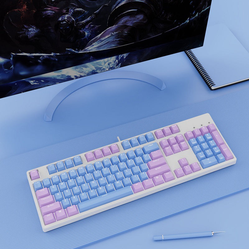 Two-Color Wired Mechanical Keyboard (Hot-Swappable)
