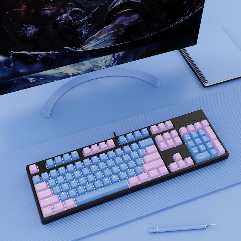 Two-Color Wired Mechanical Keyboard (Hot-Swappable)
