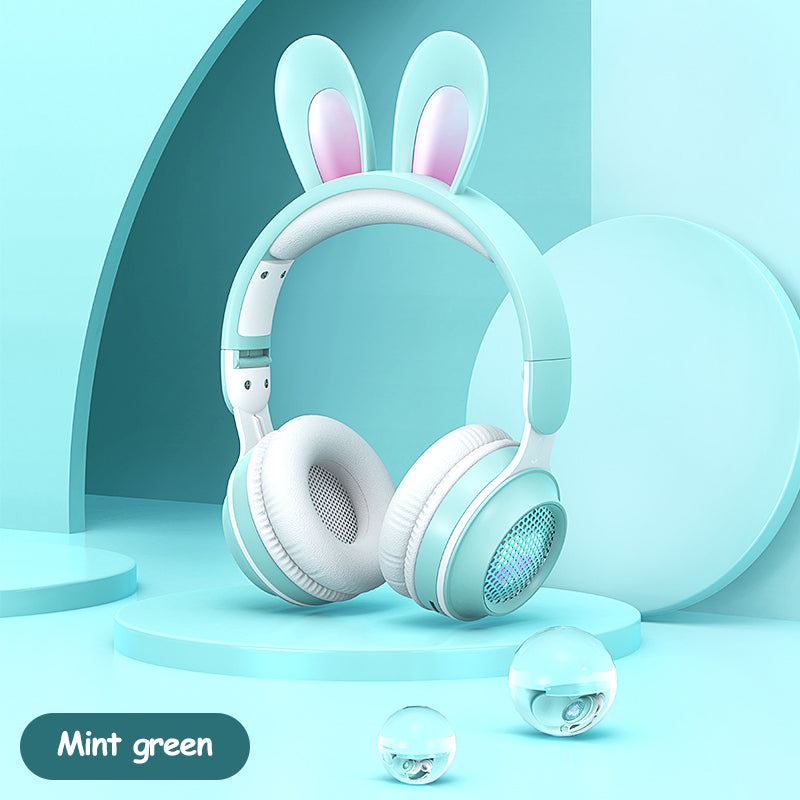 Wireless Luminous Rabbit Ear Headphones with Mic