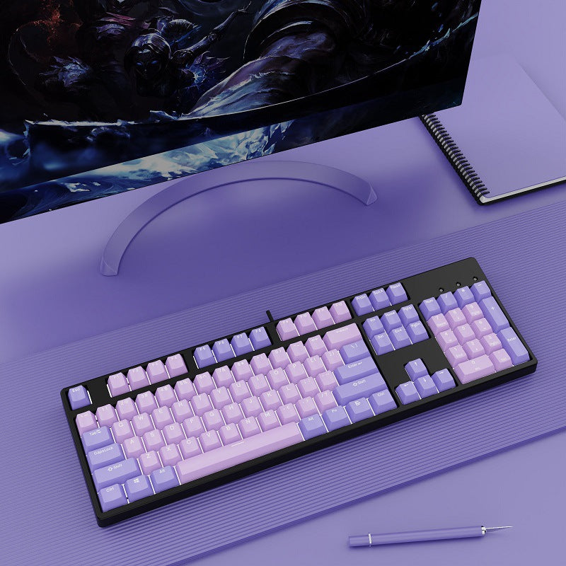 Two-Color Wired Mechanical Keyboard (Hot-Swappable)