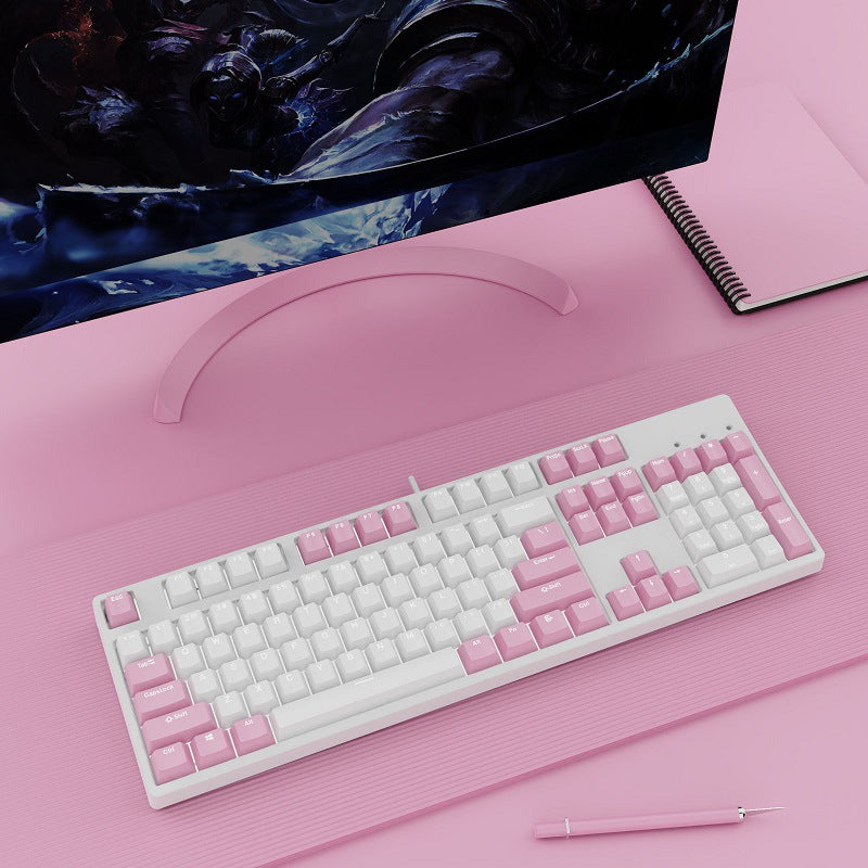 Two-Color Wired Mechanical Keyboard (Hot-Swappable)