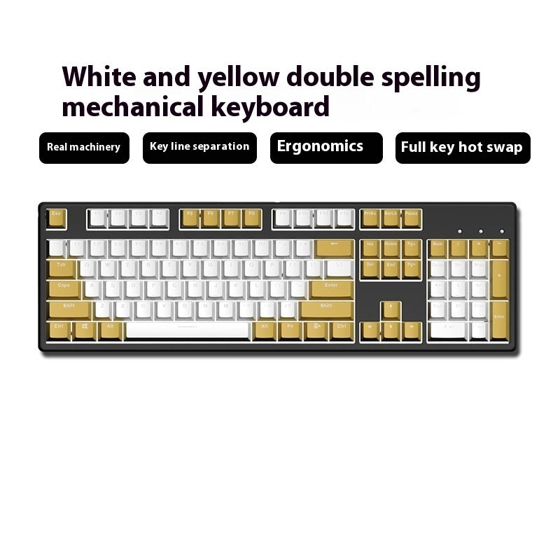 Two-Color Wired Mechanical Keyboard (Hot-Swappable)