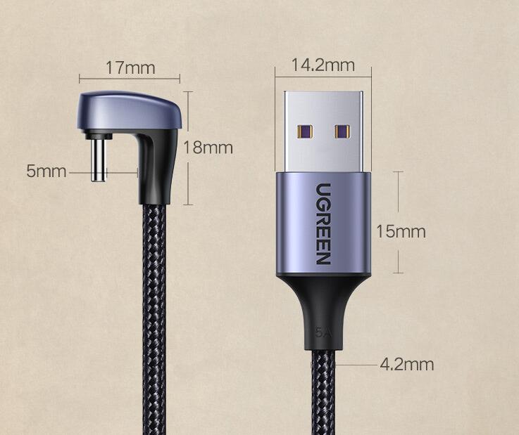 Lvlian 5A U-Shaped USB-C Braided Cable