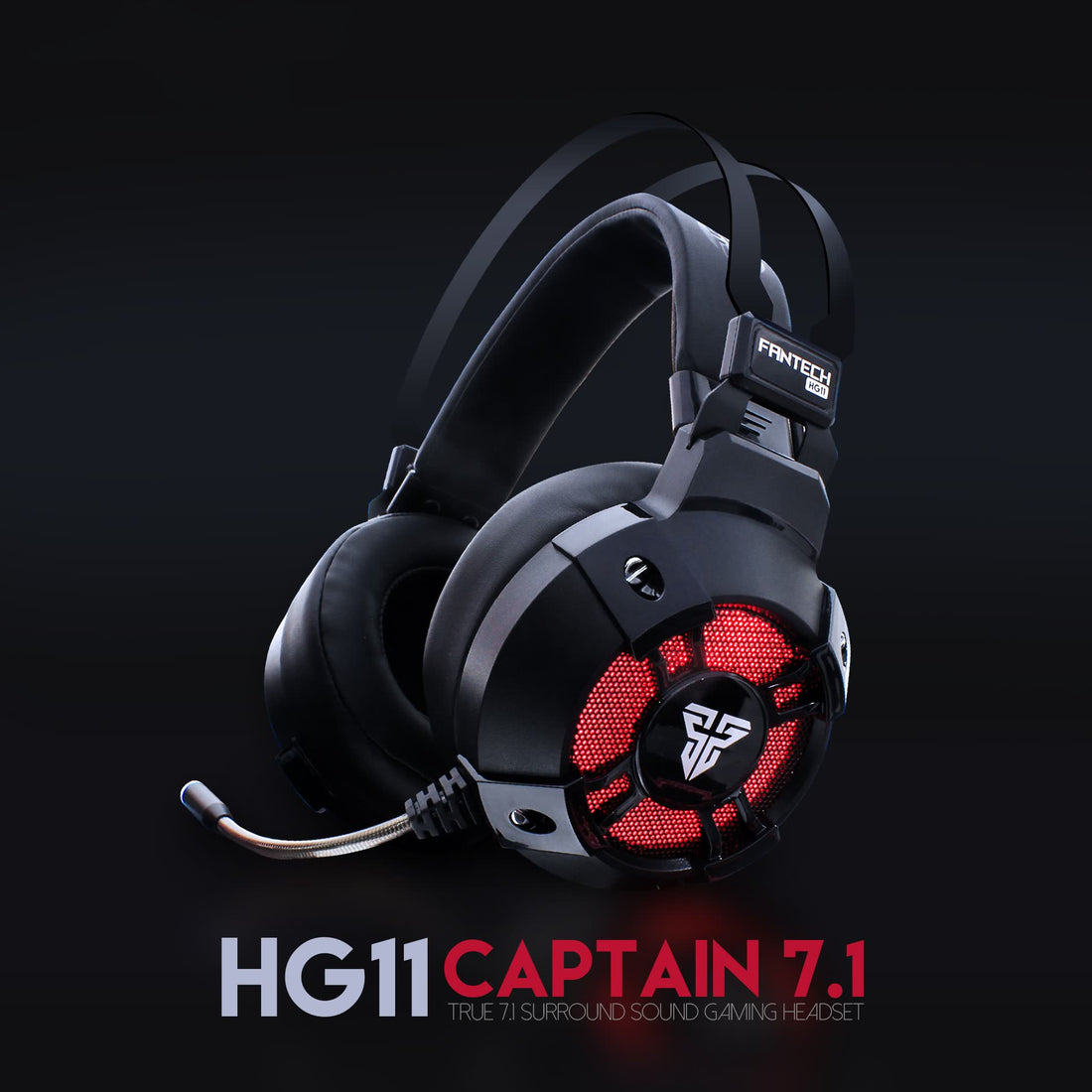 Wired Gaming Headset with LED & Mic