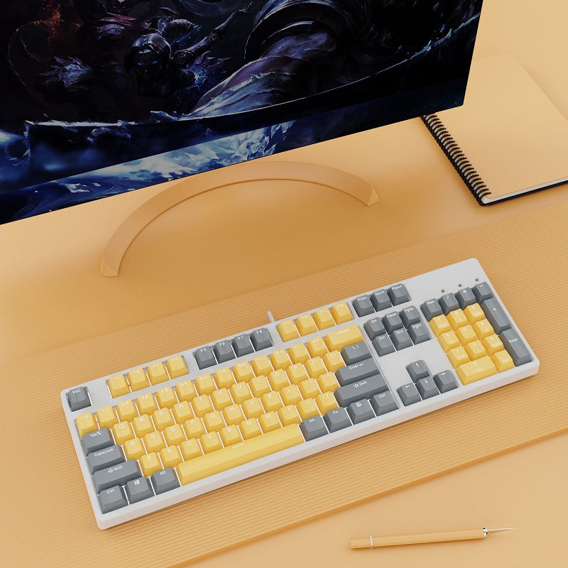 Two-Color Wired Mechanical Keyboard (Hot-Swappable)