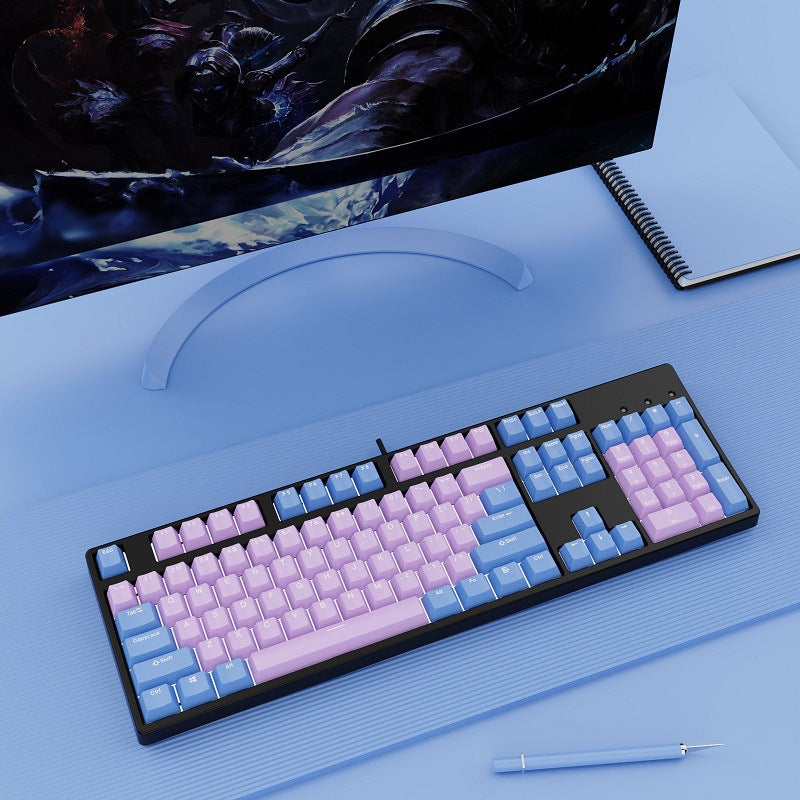 Two-Color Wired Mechanical Keyboard (Hot-Swappable)