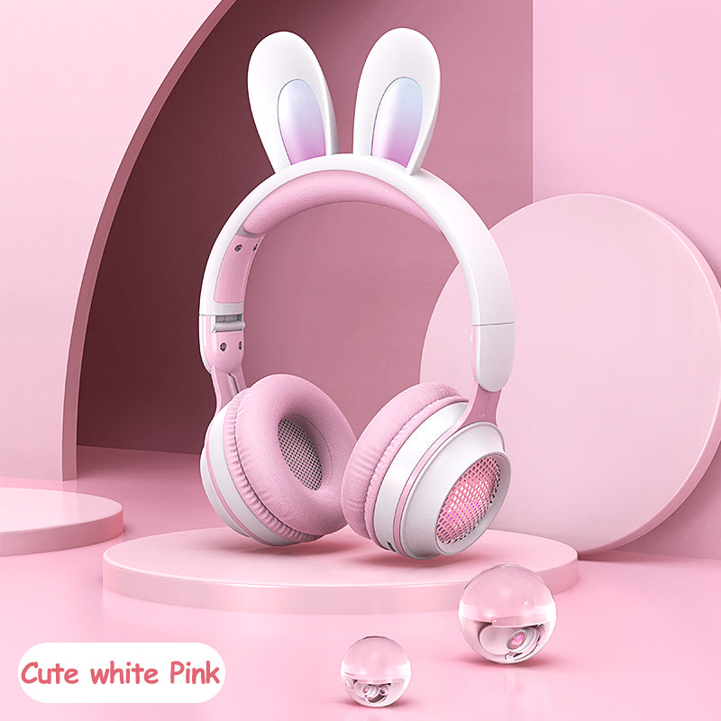 Wireless Luminous Rabbit Ear Headphones with Mic