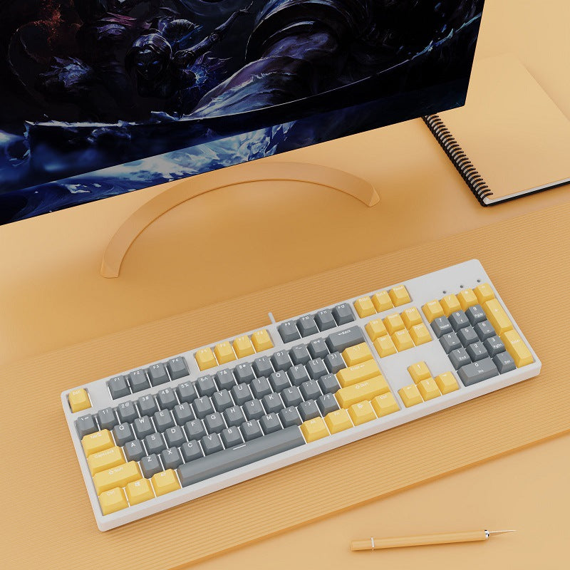 Two-Color Wired Mechanical Keyboard (Hot-Swappable)