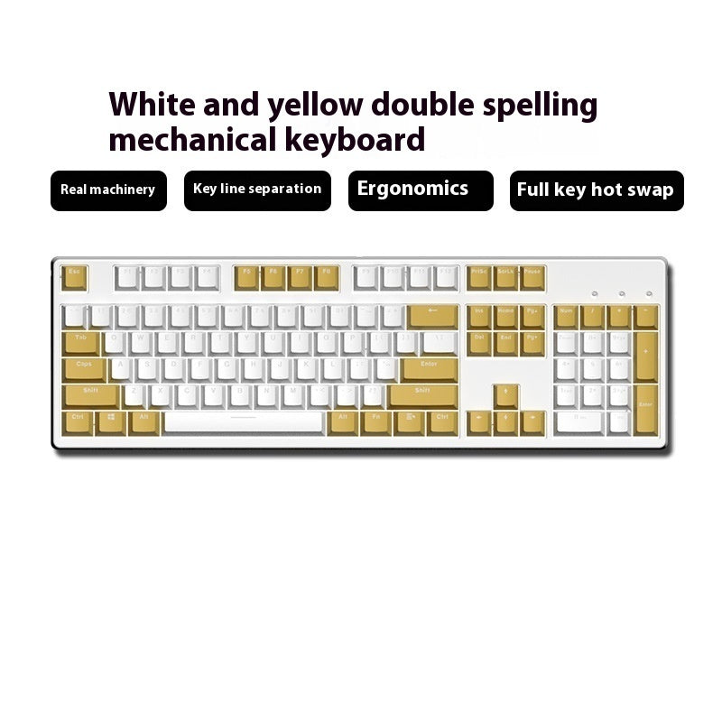 Two-Color Wired Mechanical Keyboard (Hot-Swappable)
