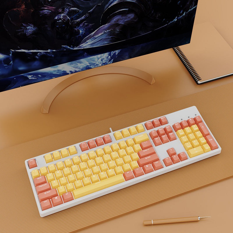 Two-Color Wired Mechanical Keyboard (Hot-Swappable)