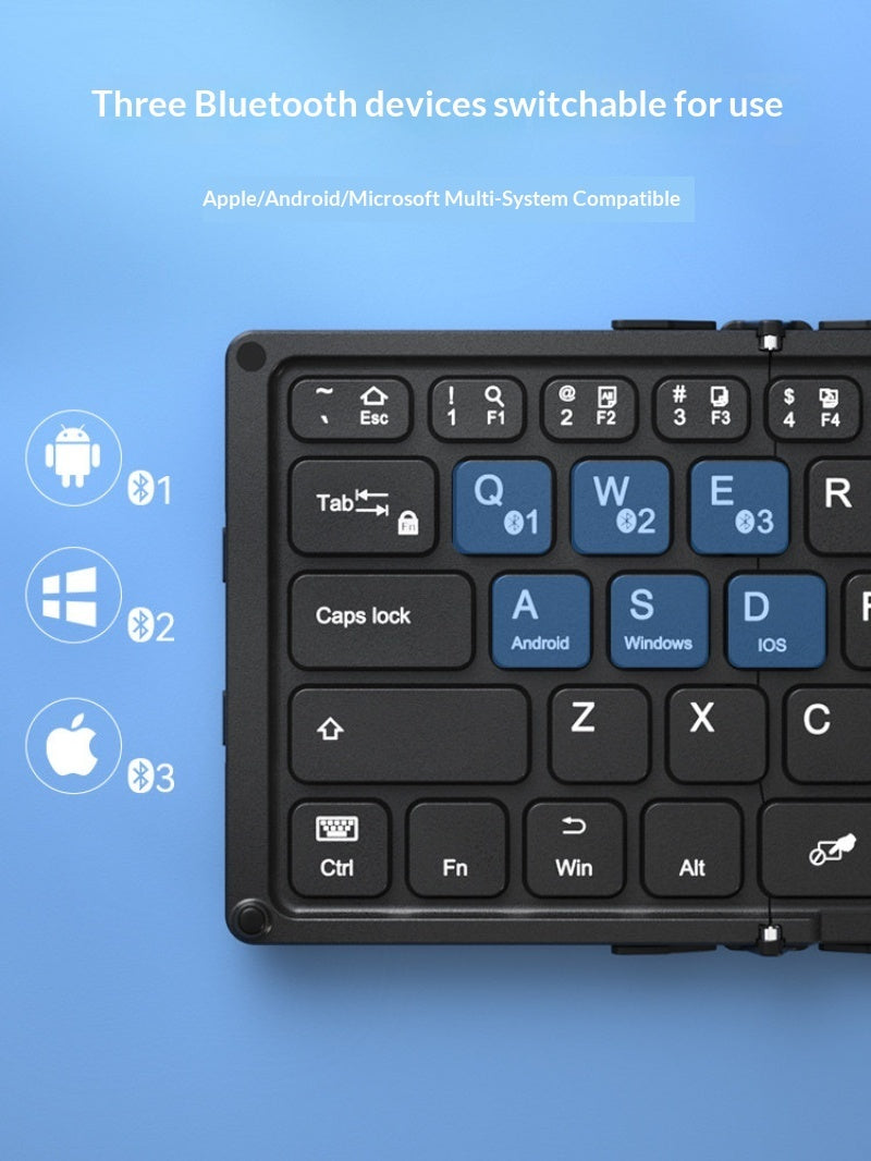 Foldable Bluetooth Wireless Keyboard with Touchpad