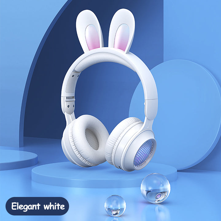Wireless Luminous Rabbit Ear Headphones with Mic