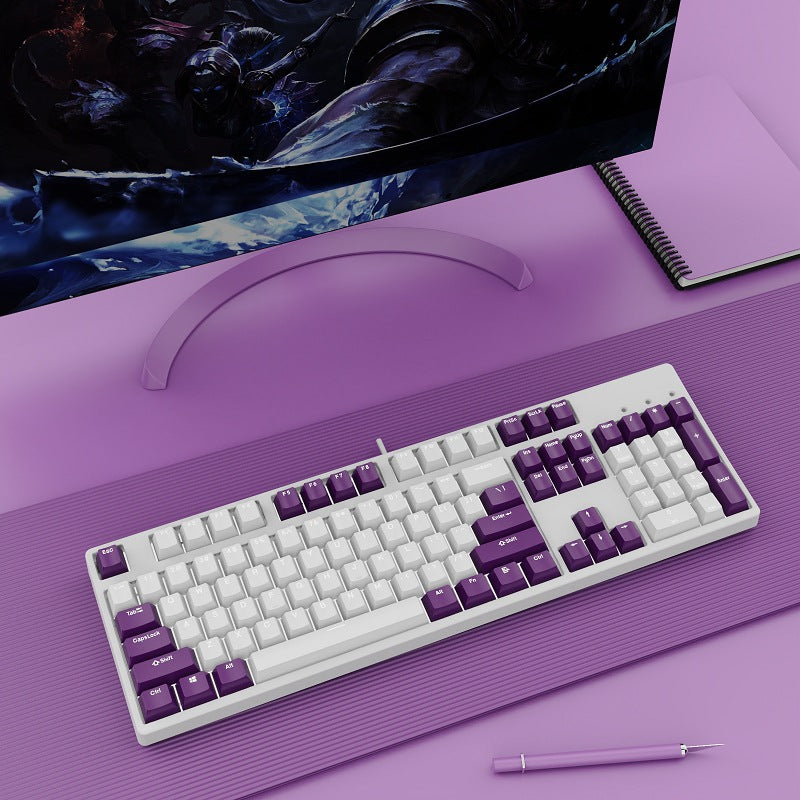 Two-Color Wired Mechanical Keyboard (Hot-Swappable)