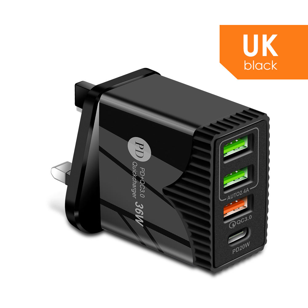 PD 36W QC3.0 Fast Charging Adapter (EU/US/UK Plug)