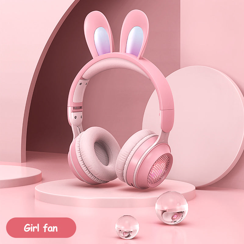 Wireless Luminous Rabbit Ear Headphones with Mic
