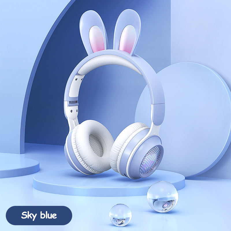 Wireless Luminous Rabbit Ear Headphones with Mic