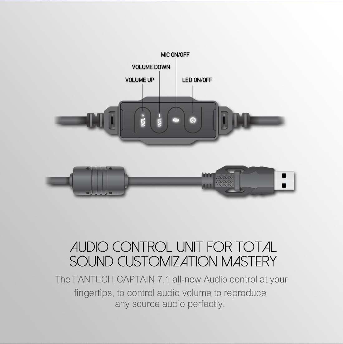 Wired Gaming Headset with LED & Mic