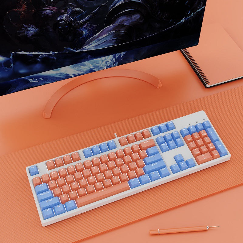 Two-Color Wired Mechanical Keyboard (Hot-Swappable)