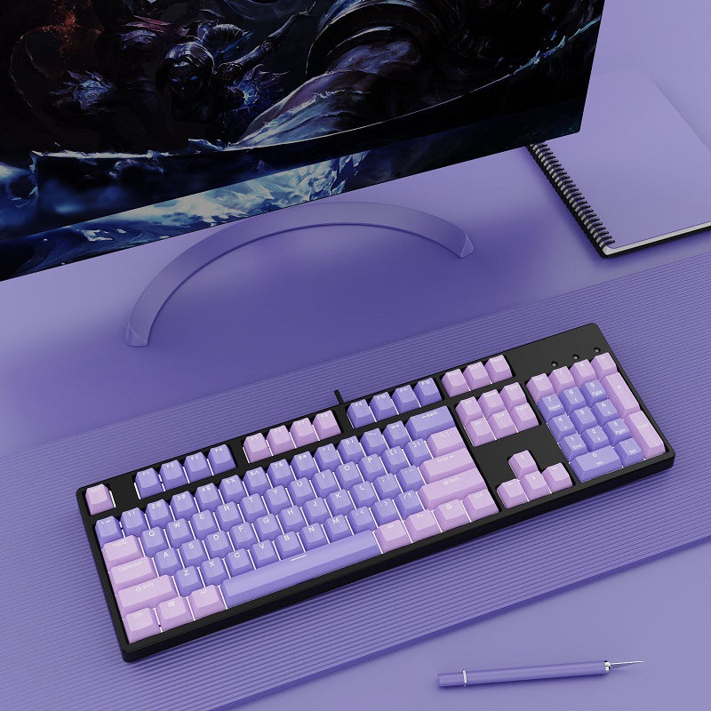 Two-Color Wired Mechanical Keyboard (Hot-Swappable)